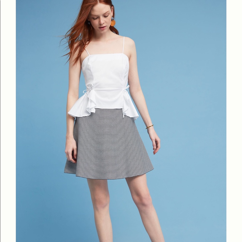 Anthropologie Maura Striped Mini Skirt Large